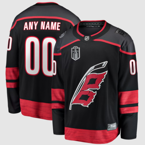 Carolina Hurricanes Fanatics Black 2026 Stanley Cup Final Home Breakaway Custom Jersey