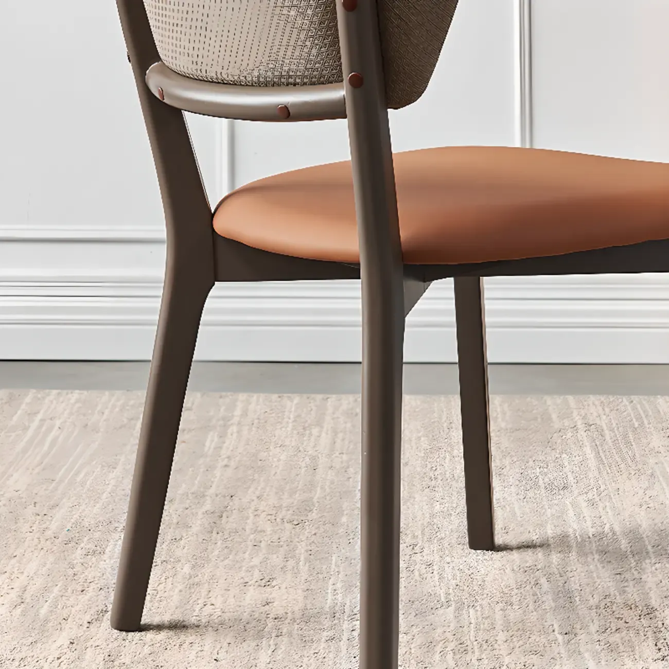 Modern Upholstered Dining Chair with Metal Legs