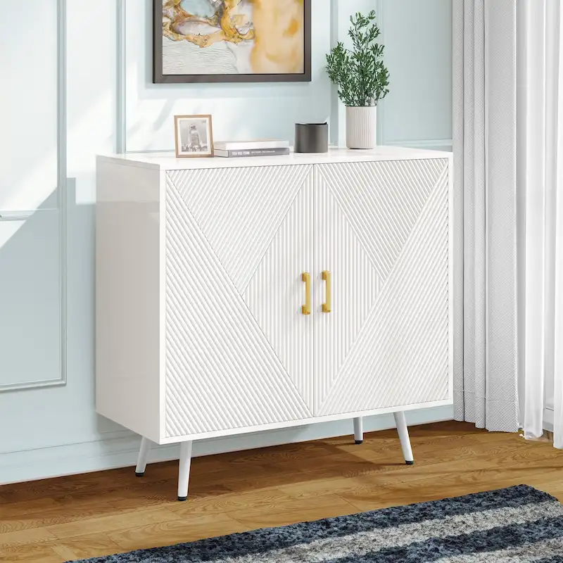 Modern Wooden 2-door Accent Cabinet
