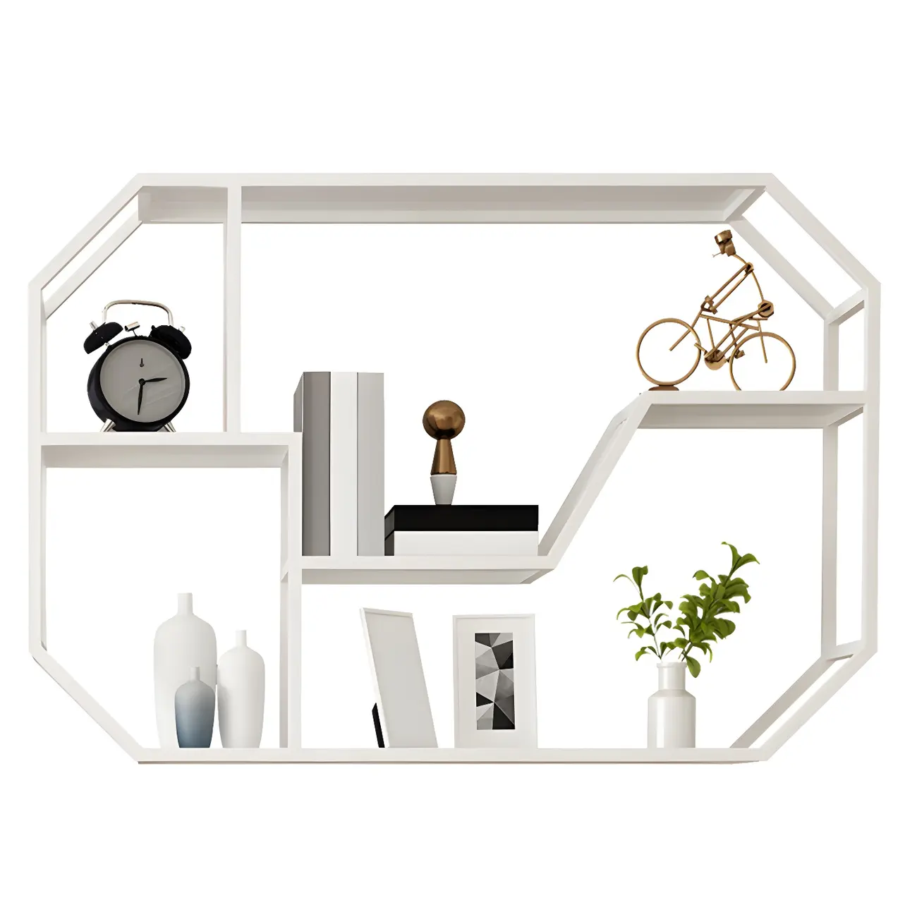 Simple Metal Black Wall-Mounted Wine Bottle Rack