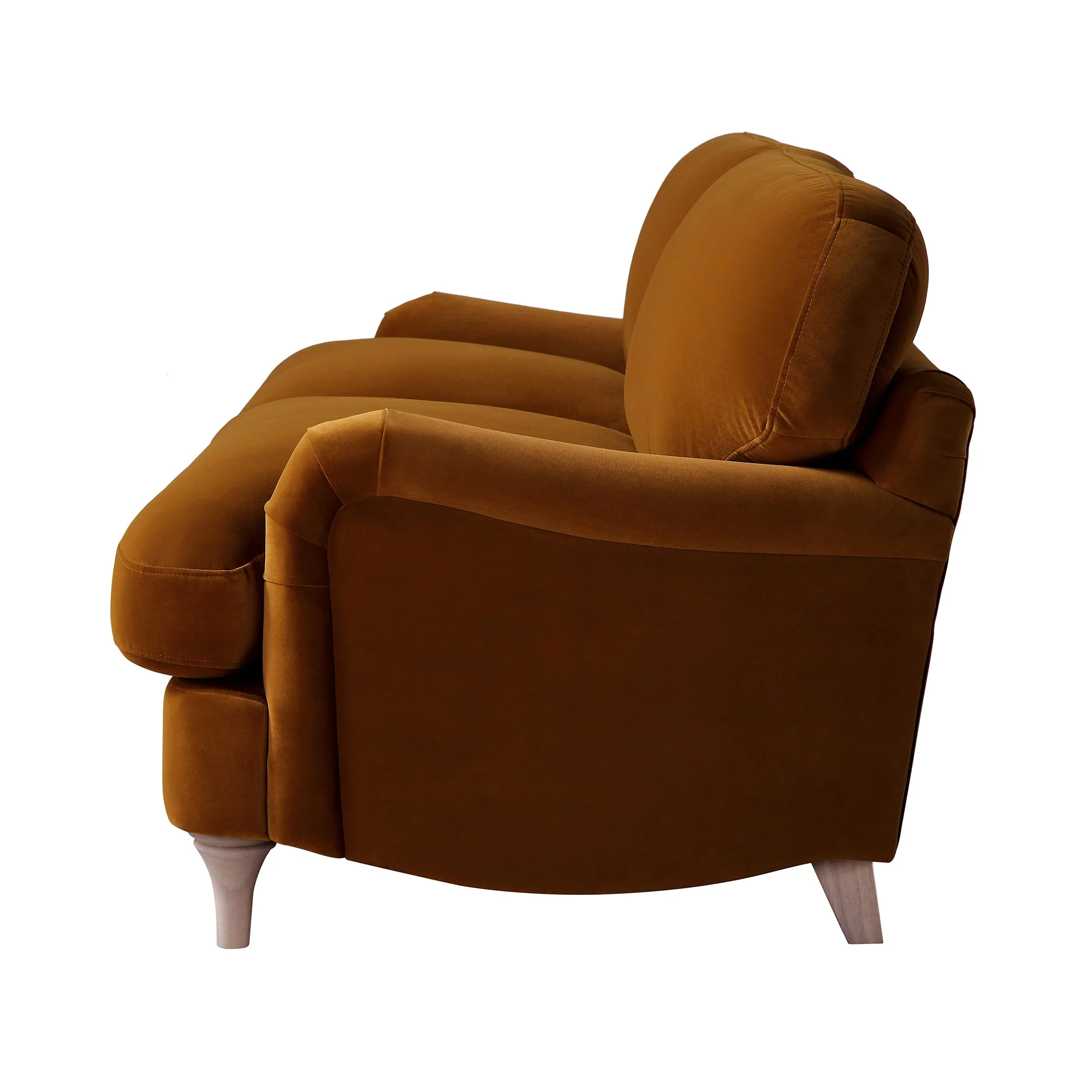 Cinnamon Velvet Sofa, 3-Seater