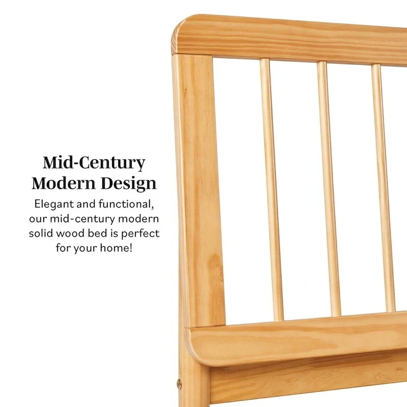 Boho Solid Wood Queen Spindle Bed