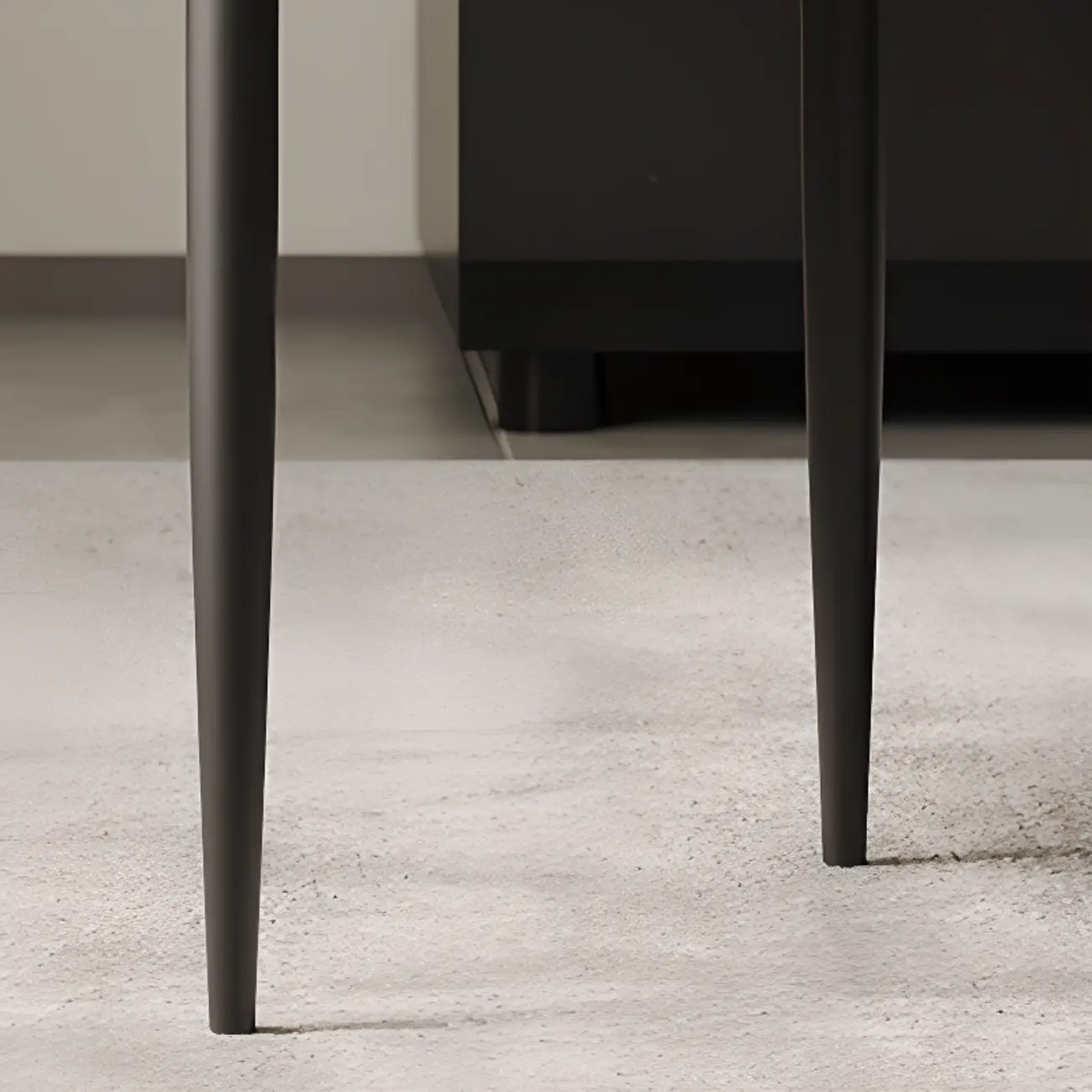 Modern Oval Back Faux Leather Armless Dining Chair