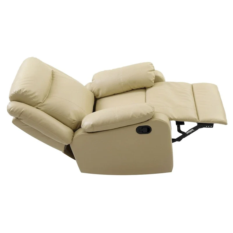 Faux Leather Rocking Recliner, Single Seat