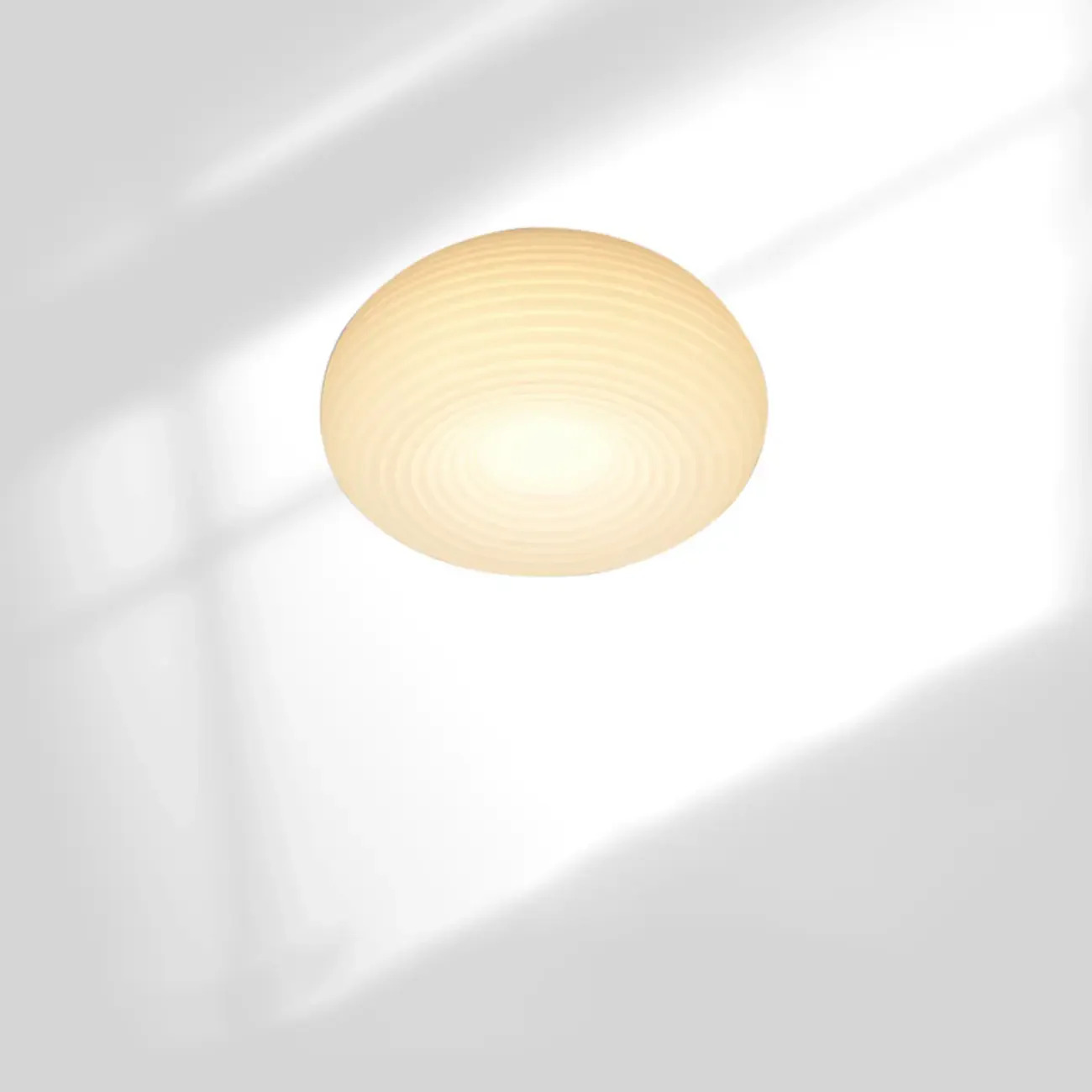 Modern Round Pleated Flush Ceiling Light for Living Room