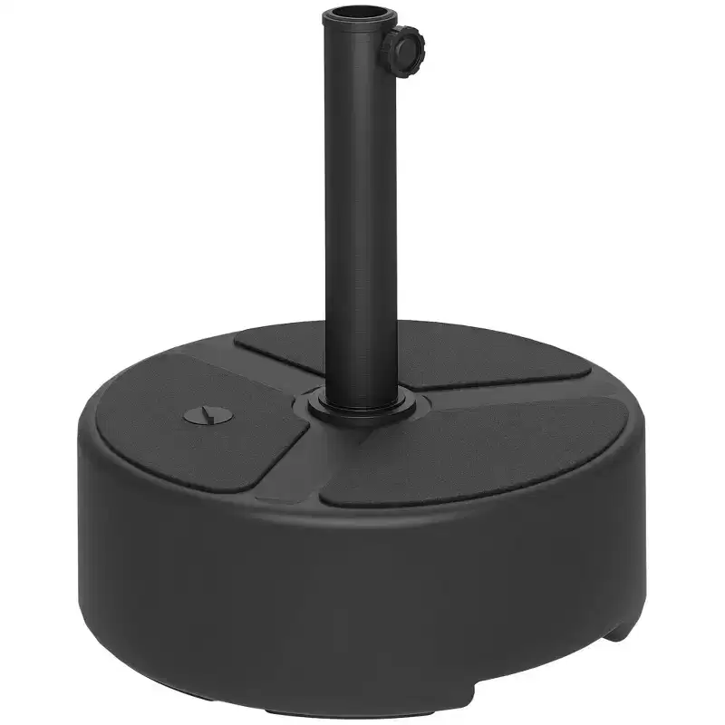 Outsunny Patio Umbrella Base Holder, Outdoor Umbrella Stand Base, Filled Up to 44lbs with Stand or 40lbs with Water for Garden, Poolside