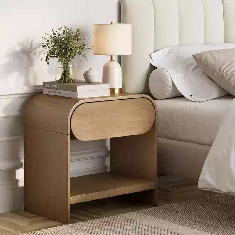 Nathan James Iris Nightstand Warm Oak