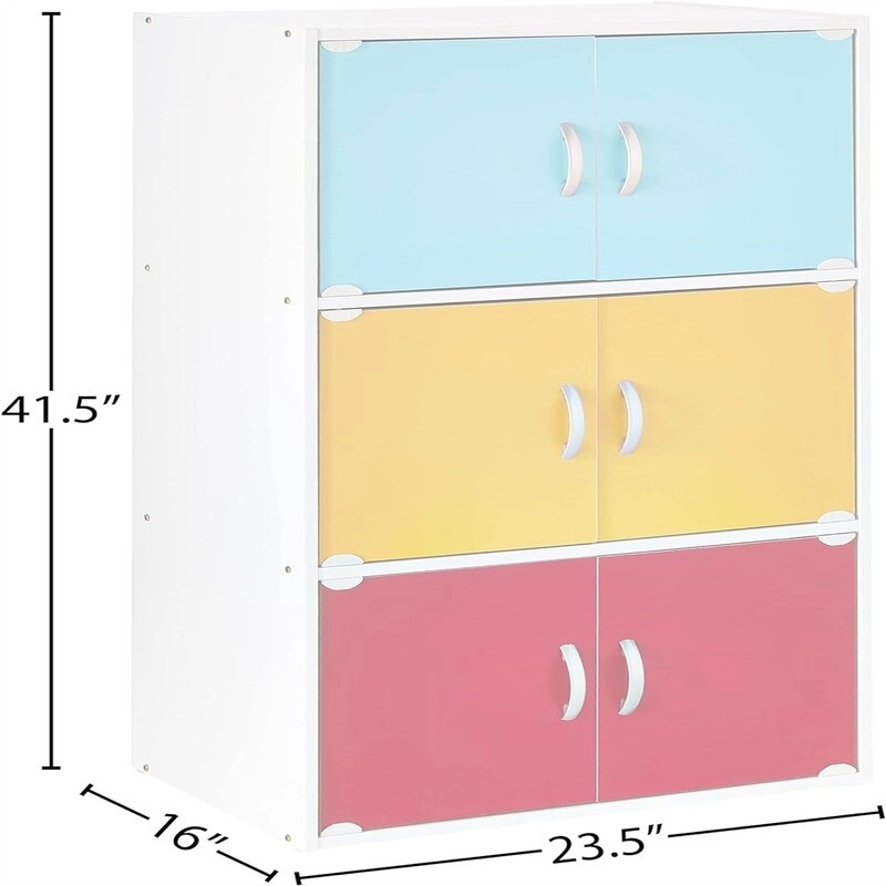 3-Shelf Bookcase Cabinet