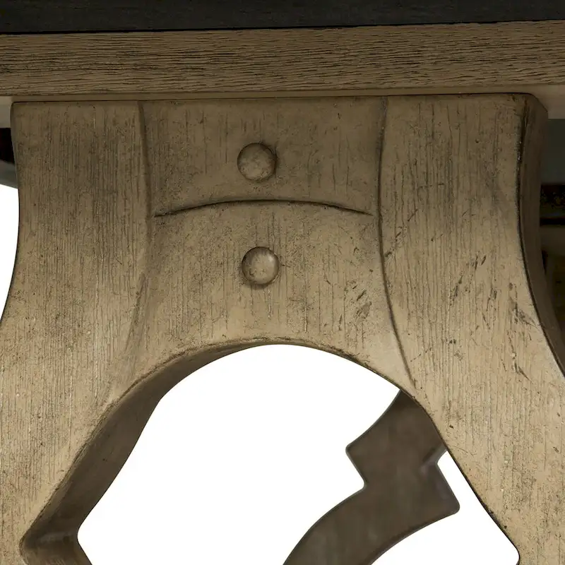 Copper Grove Simply Elegant White, Brown, & Heathered Taupe Writing Desk