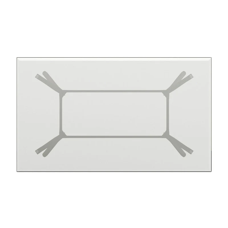 Dark Walnut / Glass / Smoke Glass Mid-Century Rectangular Dining Table with Tapered Legs – Seats 6