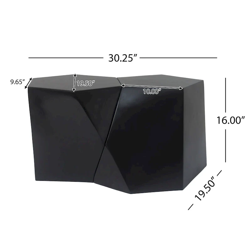 Christopher Knight Home - CloudHouse Modern MGO Coffee Table Set with Geometric Design