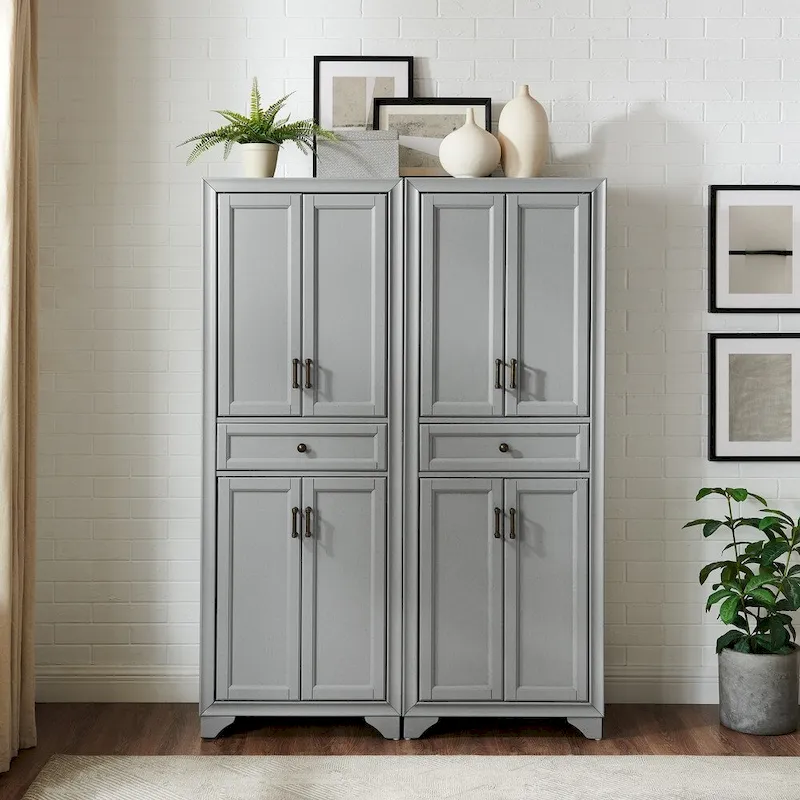 Crosley Tara 2Pc Pantry Set - 47.5W x 15D x 67.75H