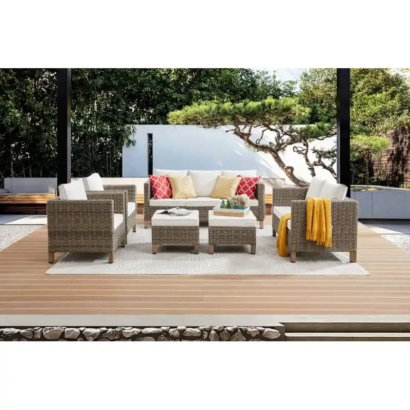 6 Piece Sectional Seating Group with Cushions