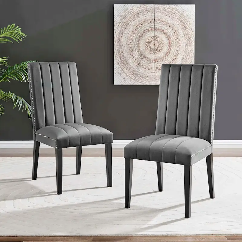 Velvet Dining Side Chairs - Set of 2