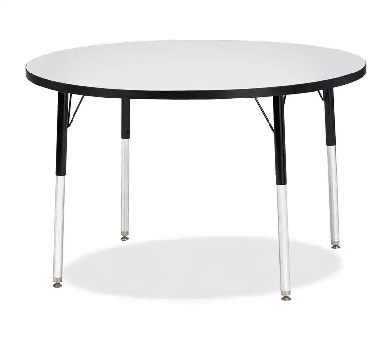 Jonti-Craft Berries Adult Height Color Edge Round Table 42 x 42 in Black