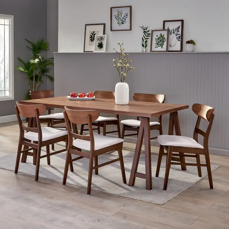 Idalia Mid-Century Modern 7 Piece Dining Set by Christopher Knight Home