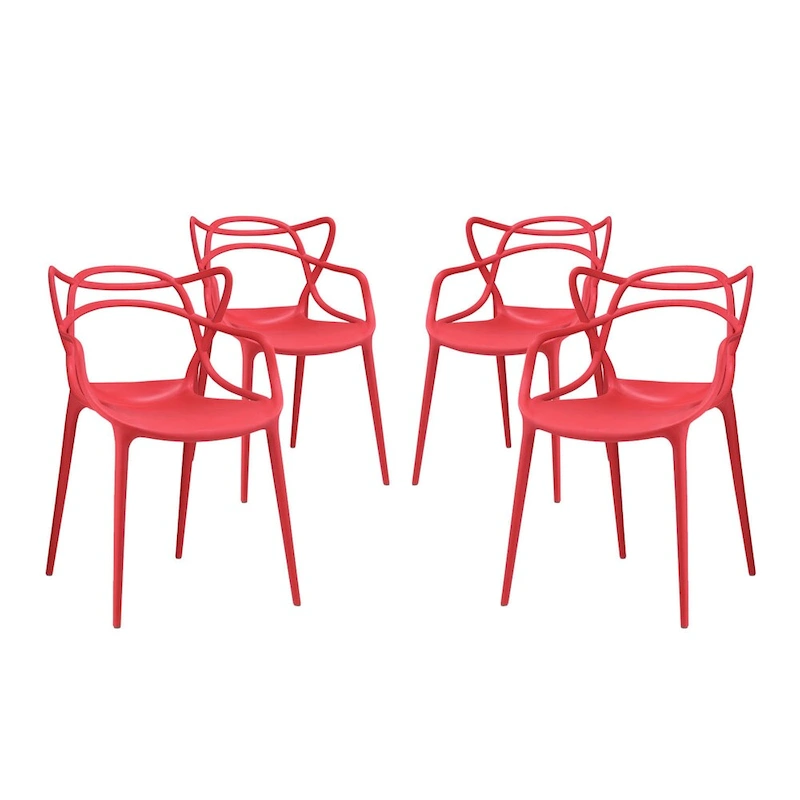 Entangled Plastic 4-piece Chair Set