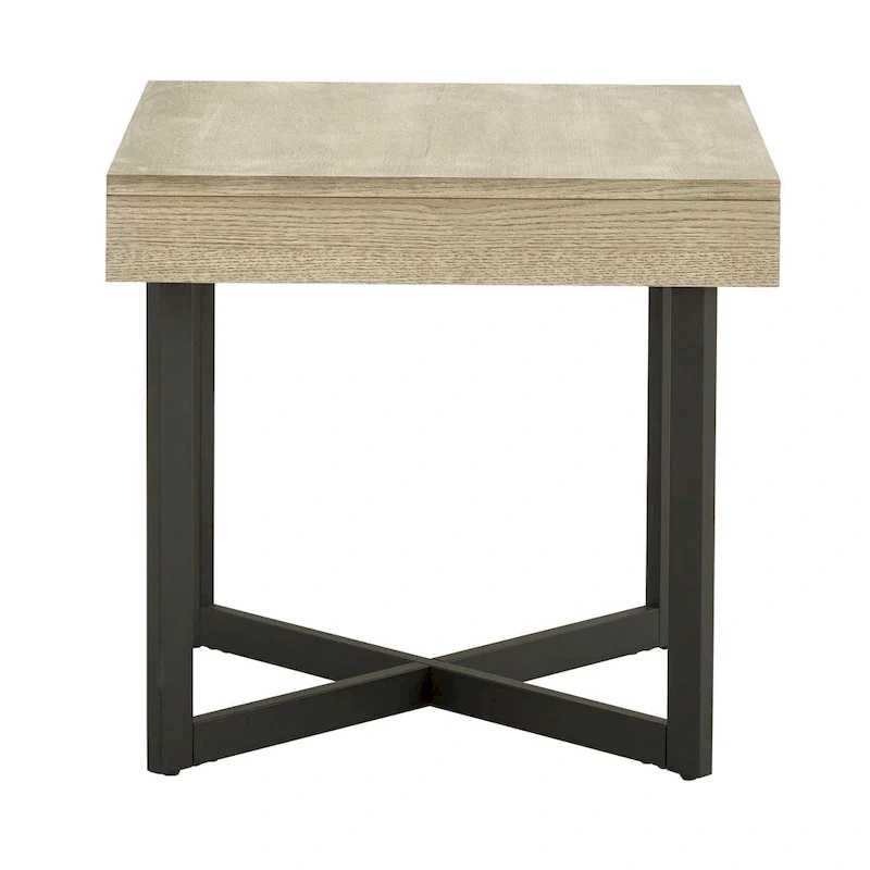 Eldersley Wood Finish End Table with One Drawer by