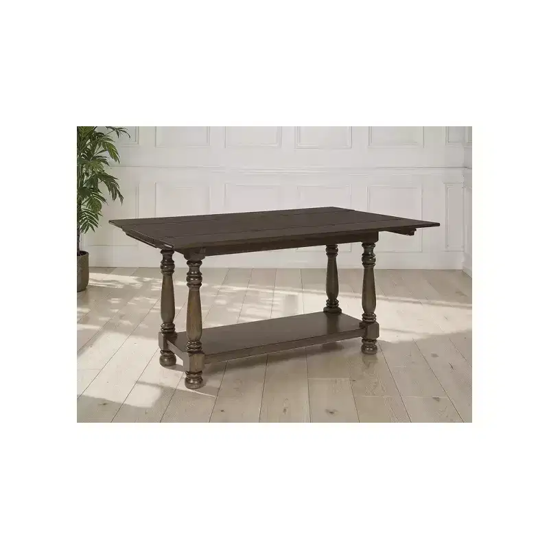 Signature Design by Ashley Sturlayne Flip-Top Brown Sofa Table with a Drop-Leaf Design