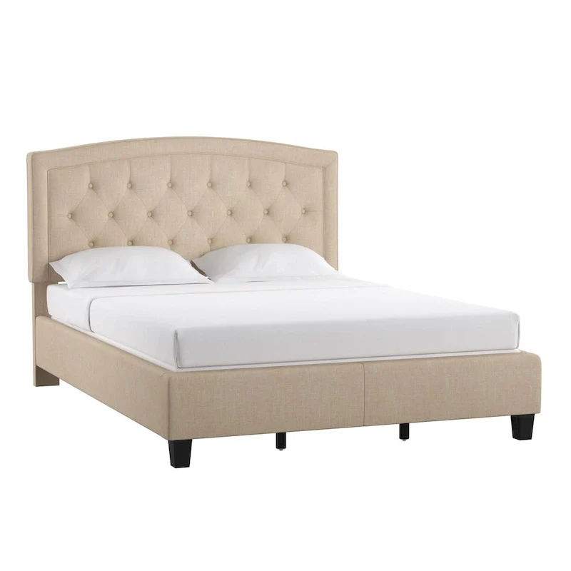 Fontana Adjustable Diamond-tufted Arched Back Bed by