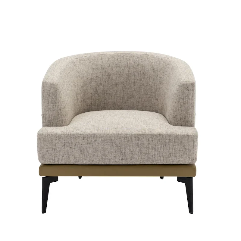 Modern Two-tone Barrel Fabric Chair