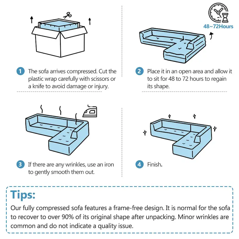 Sectional Sofa Full-compressed Sofa Couch Free-combined Sofa