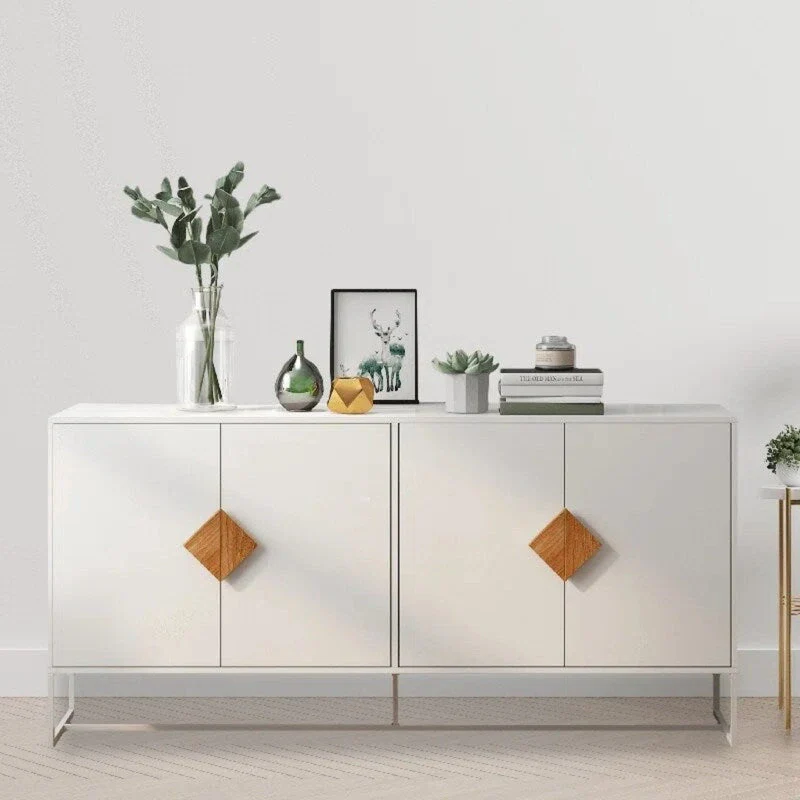 White 4-Door Sideboard Cabinet - 63