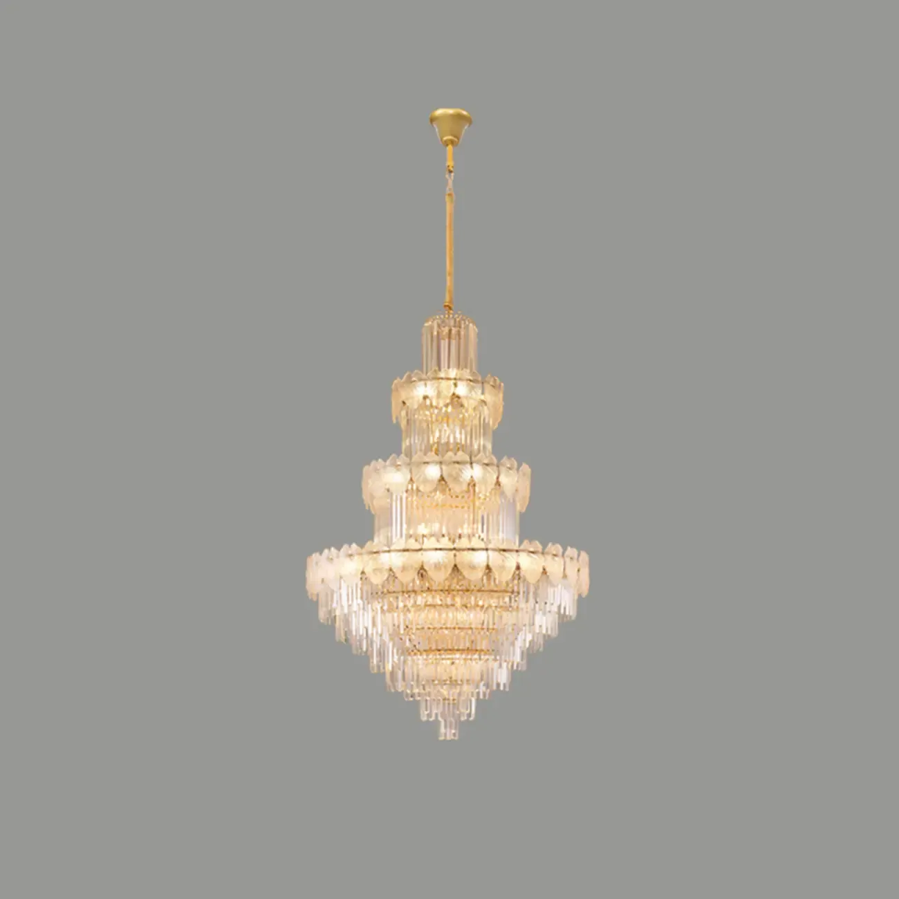 Luxury Crystal Round Chandelier with Elegant Tiered Design