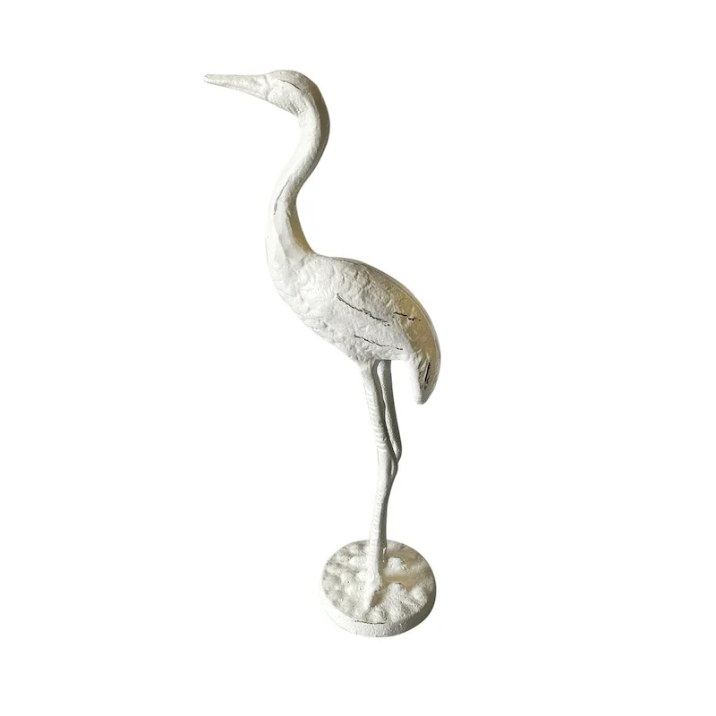 Cast Iron Pelican 17 H Antique White -ST - Antique White