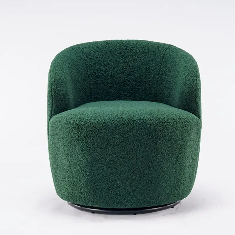 Teddy Fabric Swivel Accent Armchair Barrel Chair