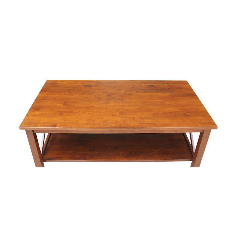 Solid Hardwood Coffee Table - Unfinished, White, Washed Gray Taupe, Espresso - Multi-Person Use