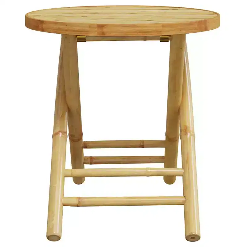 vidaXL Bistro Set Natural Bamboo Compact Foldable Bistro Set
