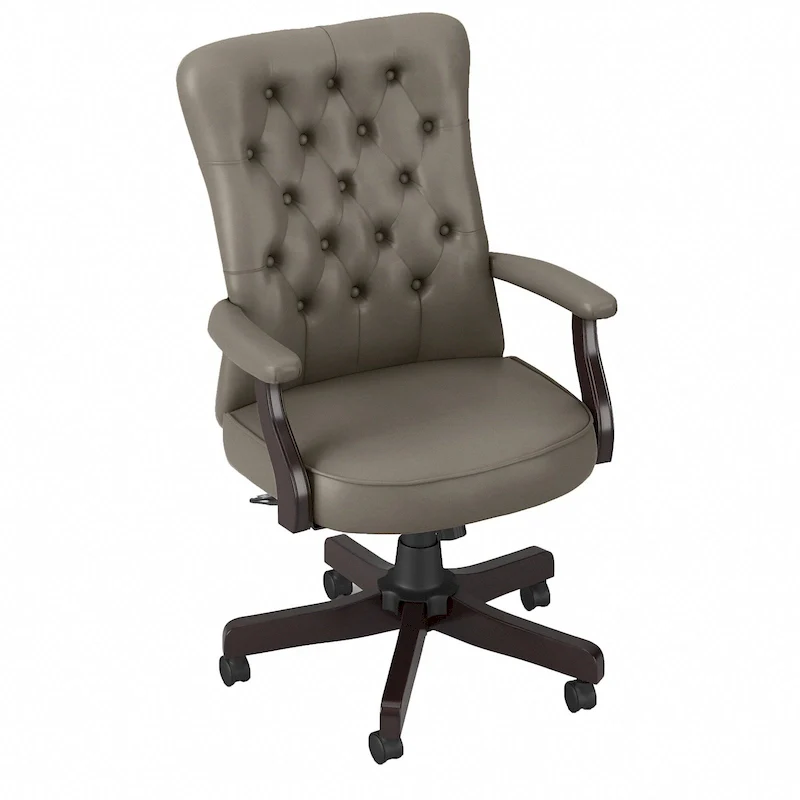 Key West High Back Tufted Office Chair with Arms by Bush Furniture
