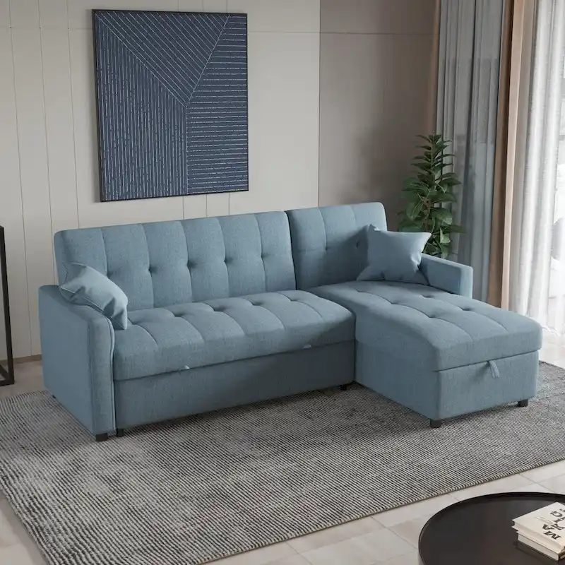 82  Wide Reversible Sleeper Sofa & Chaise