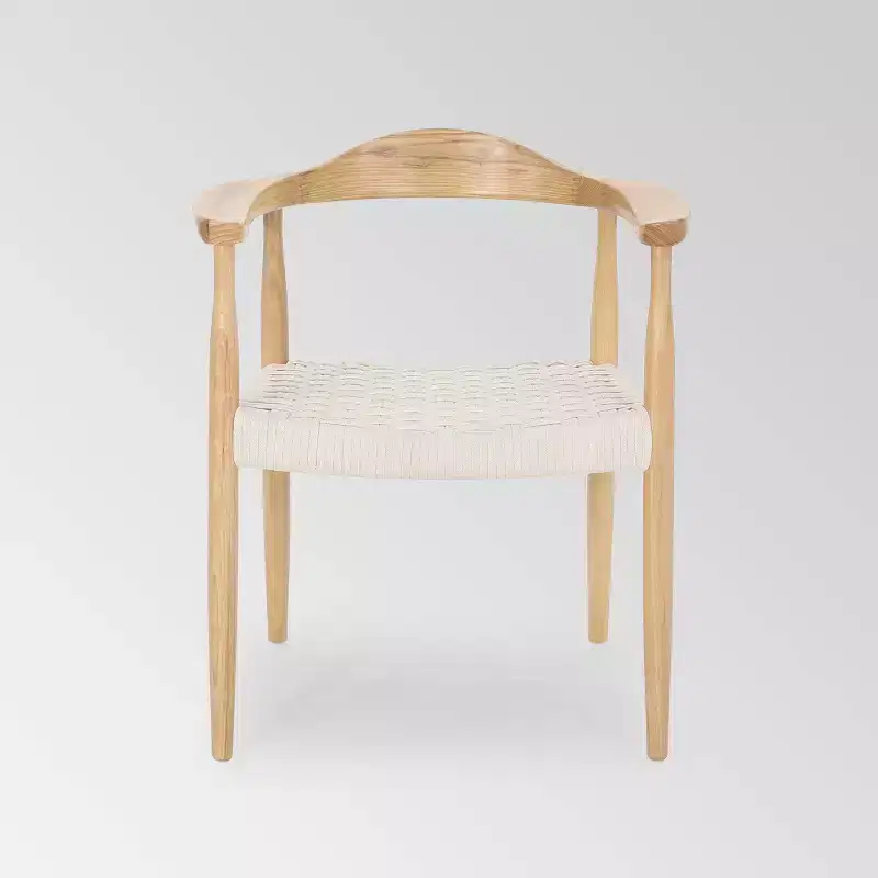 Palmyra Mid Century Modern Chair White - Christopher Knight Home: Wool & Cotton Blend, No Assembly Required