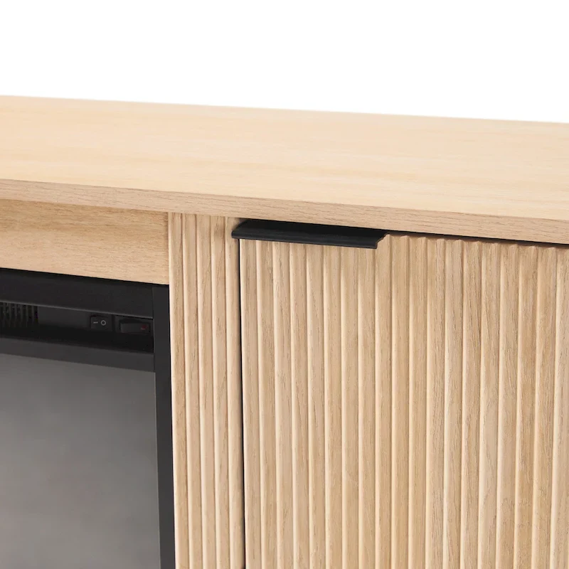 Middlebrook Designs Modern Reeded 70-inch Fireplace TV Stand