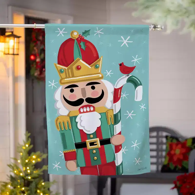 Christmas Icons Reversible Suede House Flag