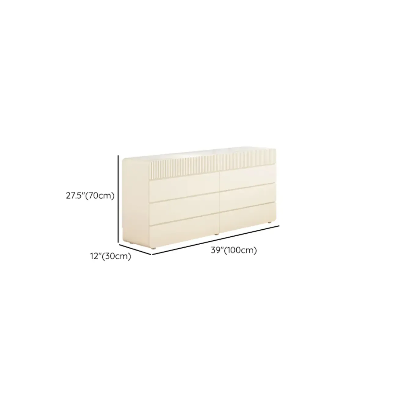 Versatile Modern White Accent Chest with Waterproof Design