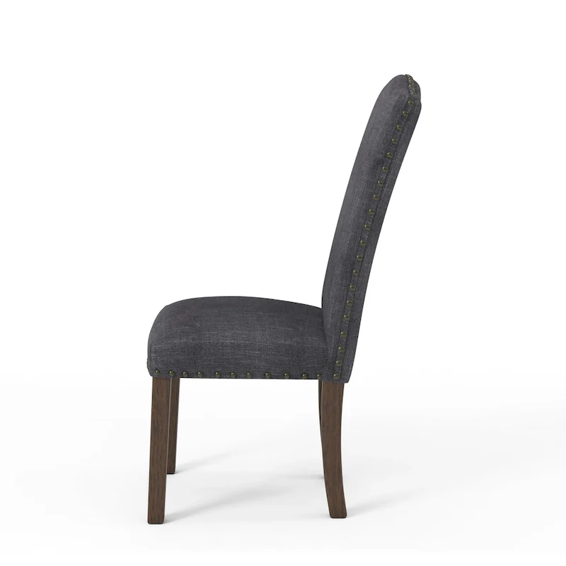 Kerg Rustic Flax Fabric Side Chairs (Set of 2)