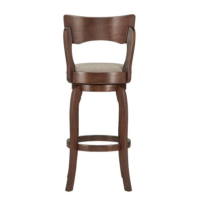 Lyla Swivel 29-inch Brown High Back Bar Height Barstool by iNSPIRE Q Classic