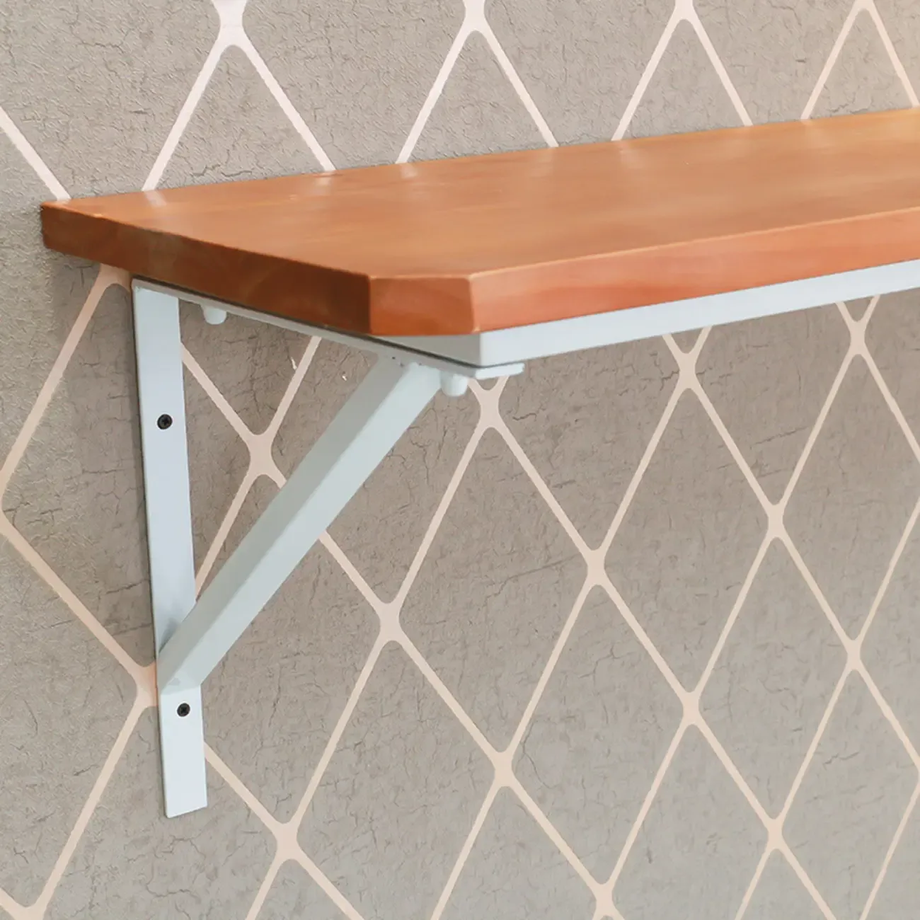 Rectangular Solid Wood Wall Mounted Bar Table