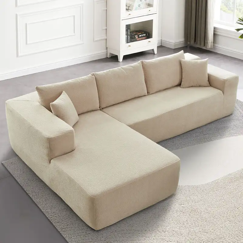 HOOOWOOO Modern L-shaped Modular Sectional Sofa with Chaise
