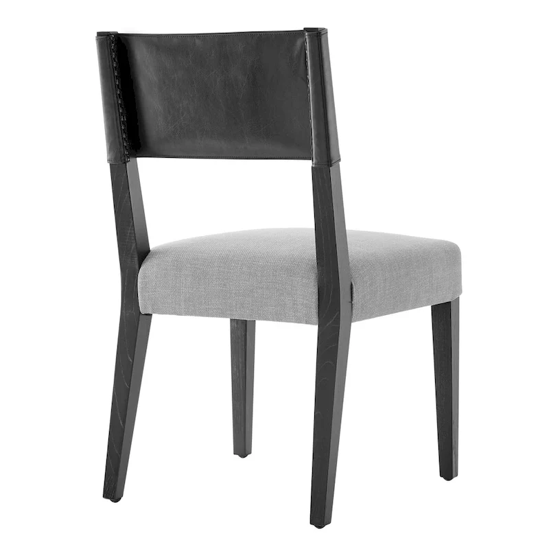 Kylo Faux Leather/ Linen Dining Side Chair, (Set of 2)