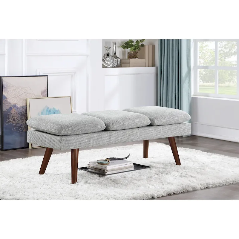 Amanda 54 Mid-Century Bench