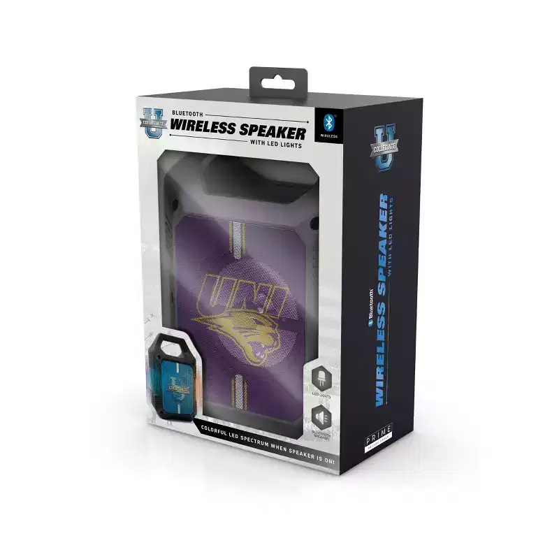 NCAA Northern Iowa Panthers Bluetooth Speaker with LED Lights