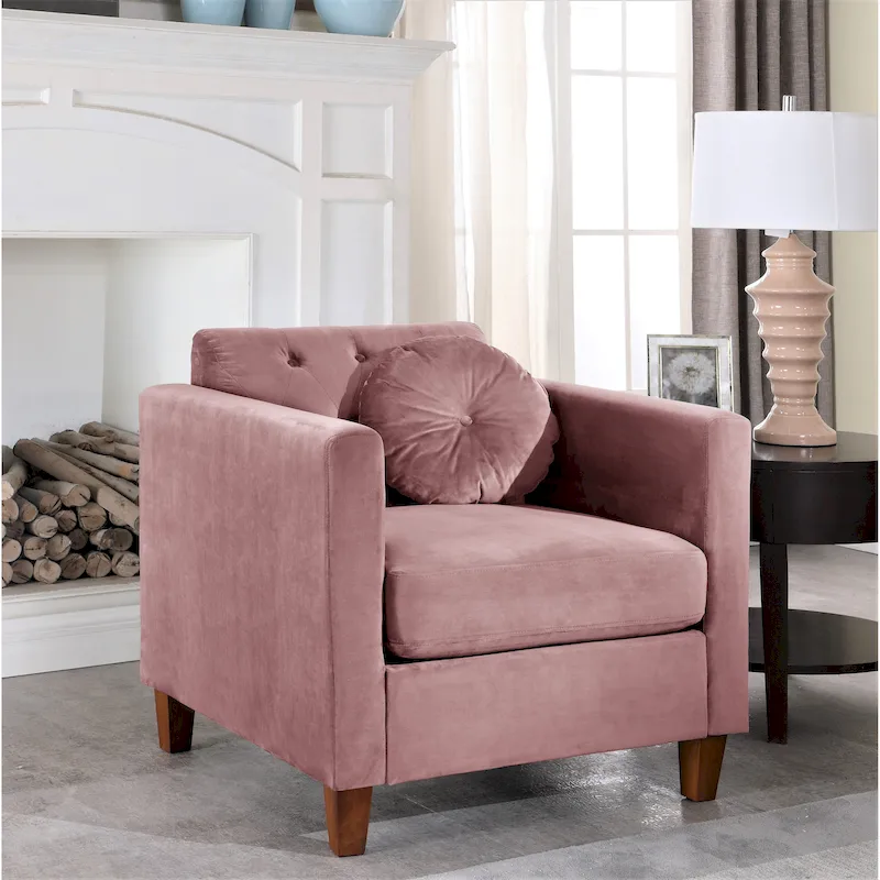 Velvet Chesterfield Armchair