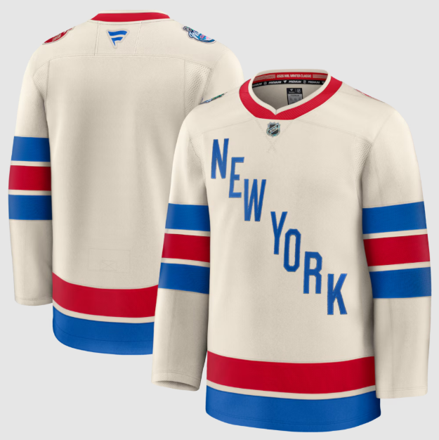 New York Rangers Fanatics Beige 2026 Winter Classic Premium Jersey