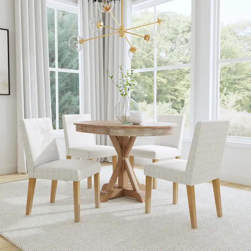 HomePop Classic Upholstered Parsons Dining Chair- Single Pack