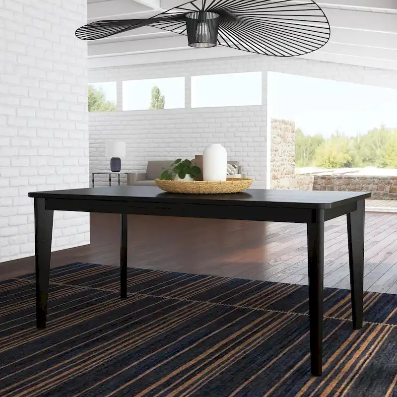 Brentwood Black Wood Rectangle Dining Table by Homestyles - 66 x 30 x 36