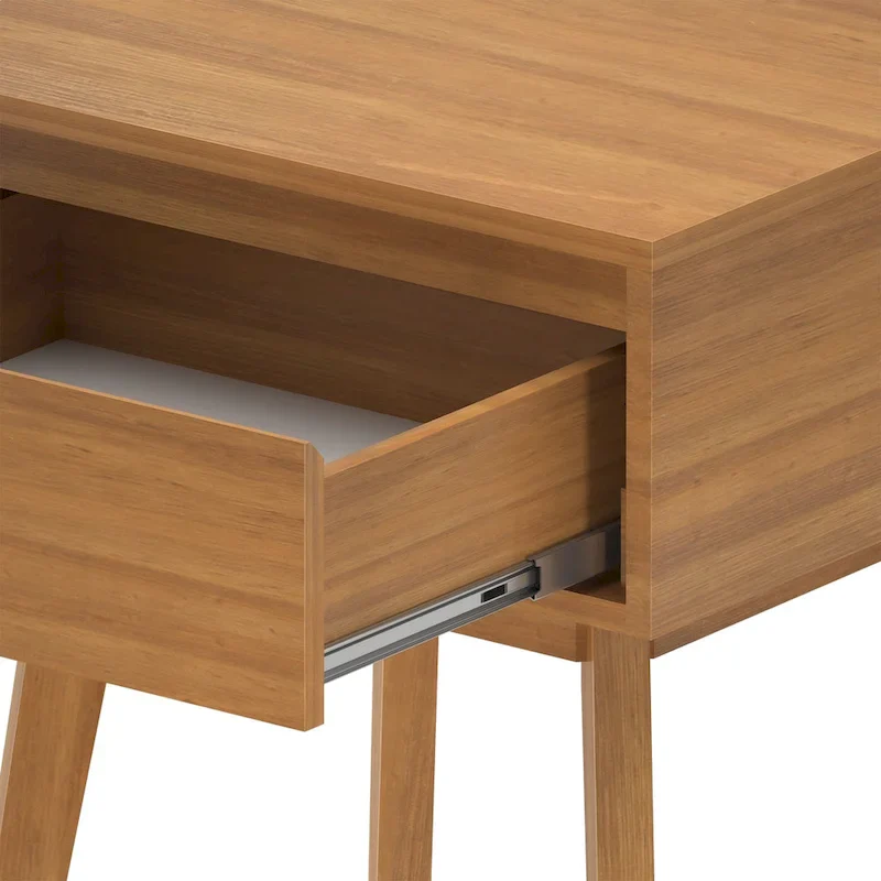Plank and Beam Scandinavian Nightstand with 1 Drawer